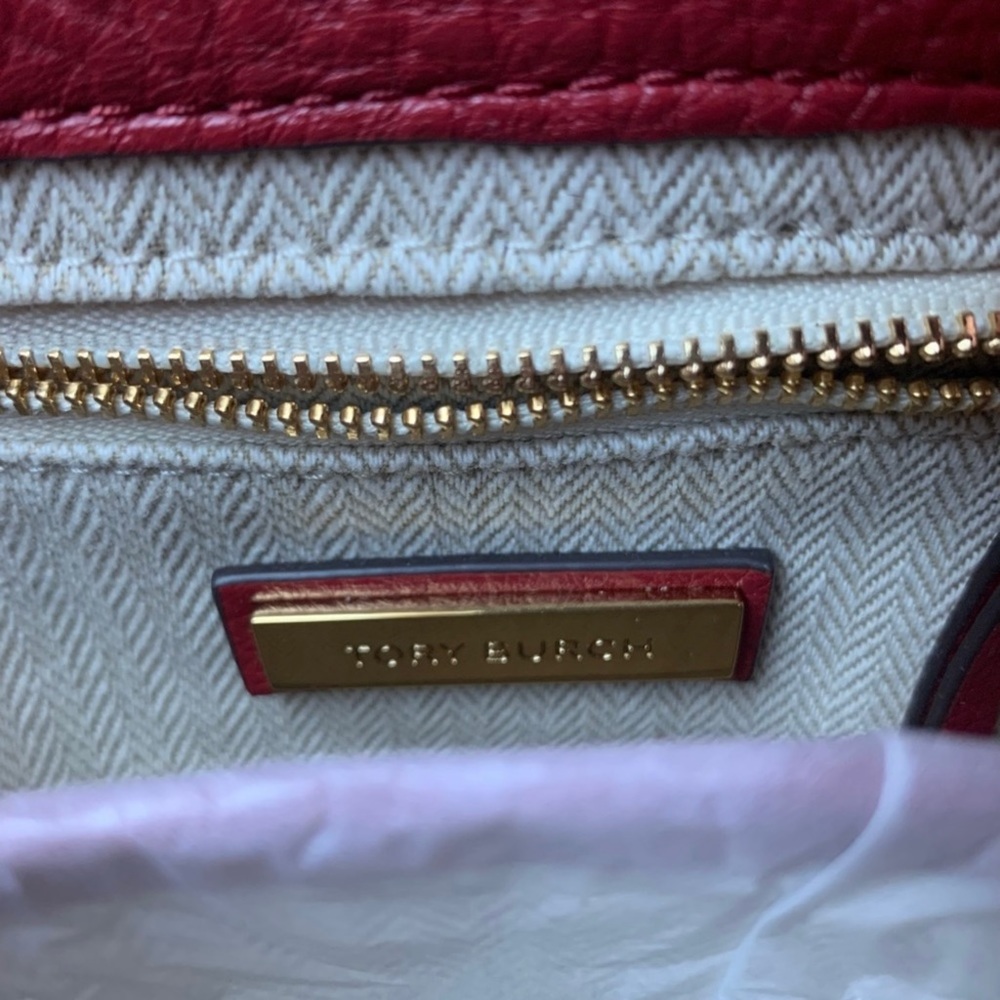 Tory Burch Kira Chain Crossbody Shoulder Pebble Leather Bag - Picture 9 of 12